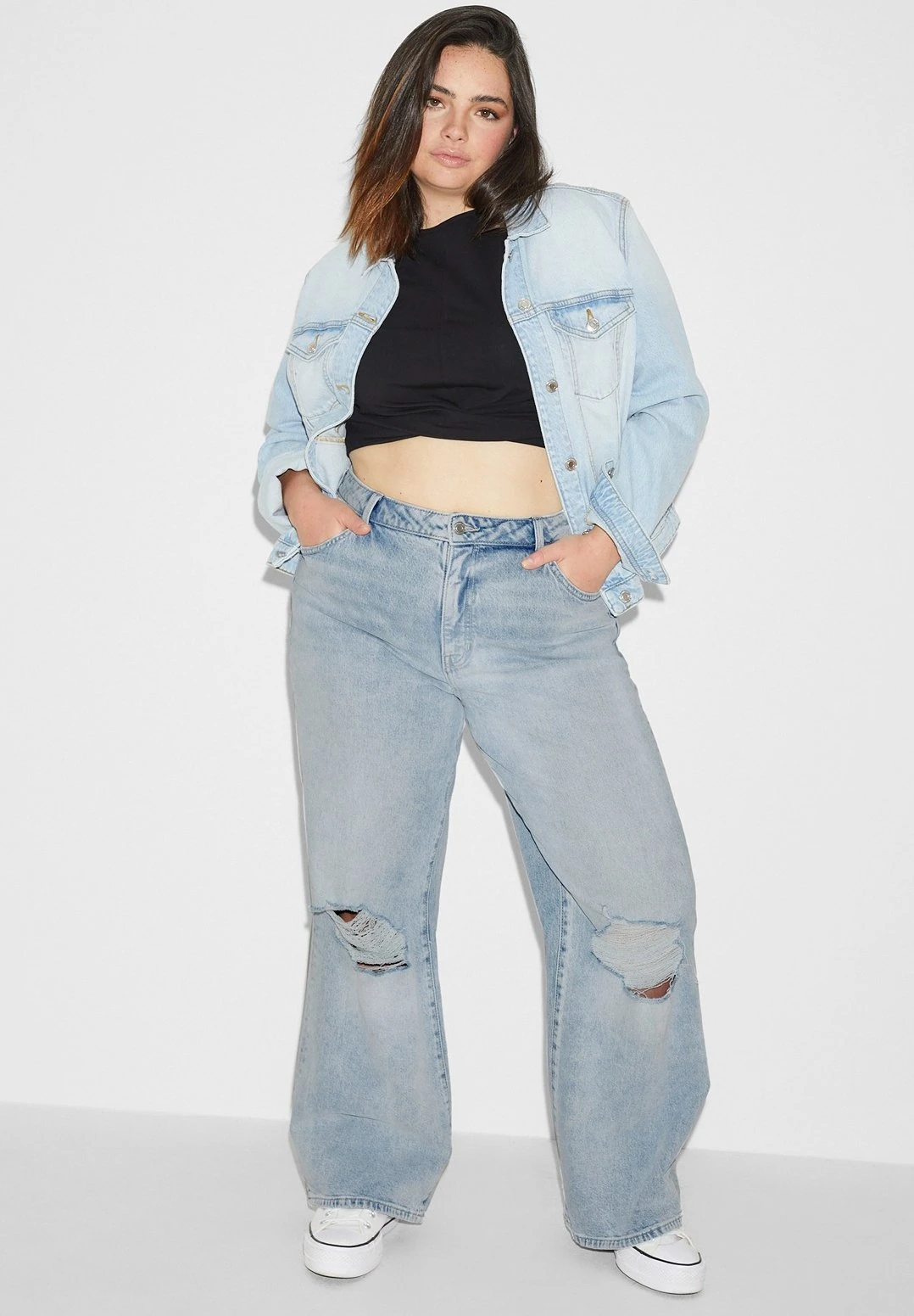 Flared Jeans - Denim-Light Blue - Afbeelding 2