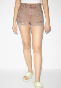 Jeansshort - Light Brown