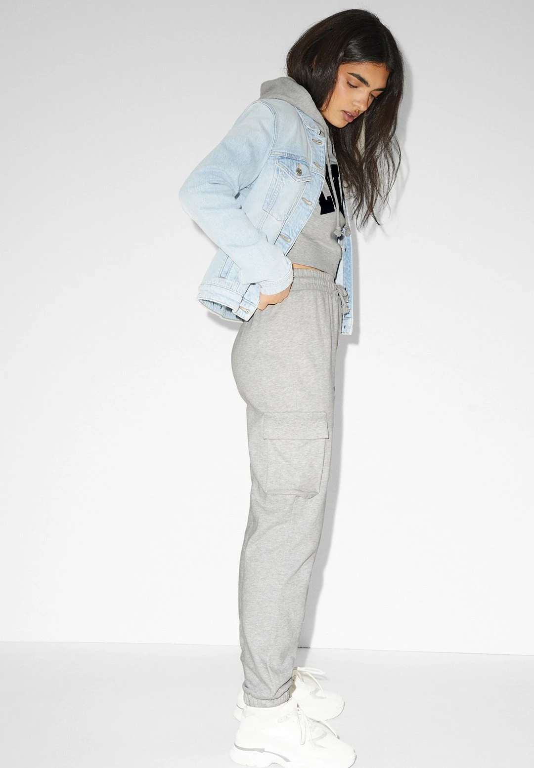 Cargobroek - Light GrayMelange - Afbeelding 3