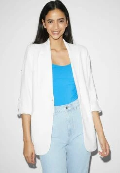 Halflange Jas - White