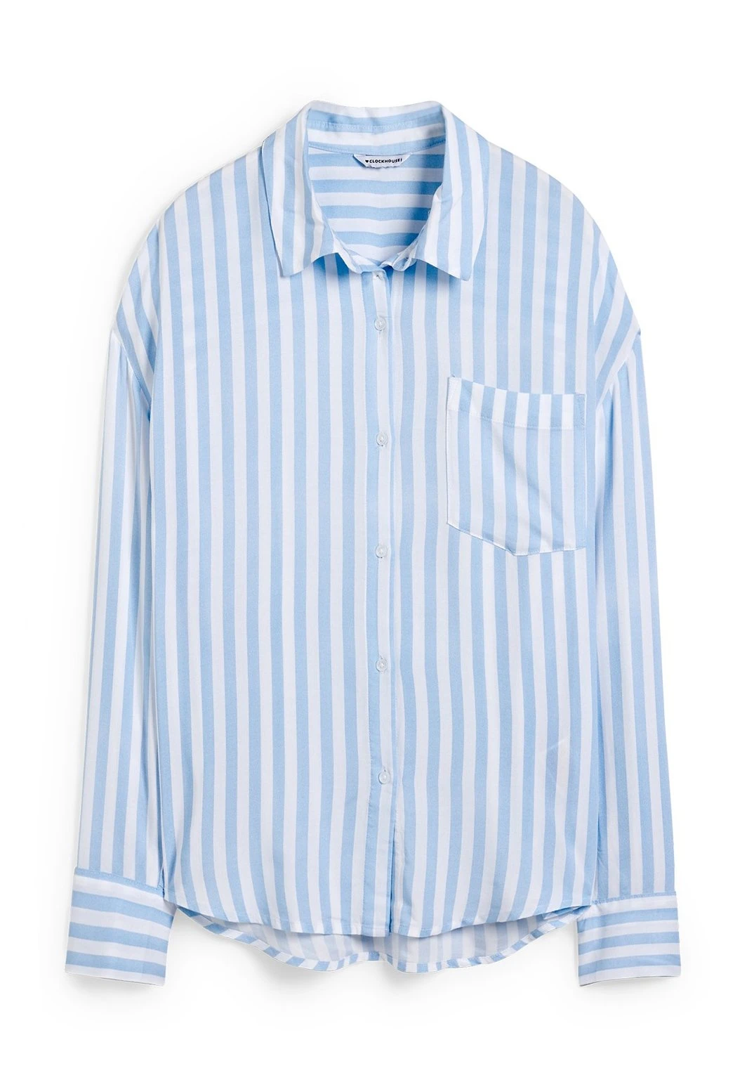 Overhemdblouse - White Light Blue - Afbeelding 5